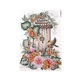 Bucilla 43091 Counted Cross Stitch Kit Birdhouse with Flowers