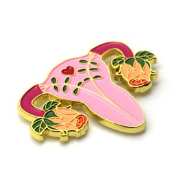 CUFTS Feminist Uterus Enamel Pin Blooming Uterus Female Women Rights Reproductive Rights Metal Brooch Jewelry Gifts for Her