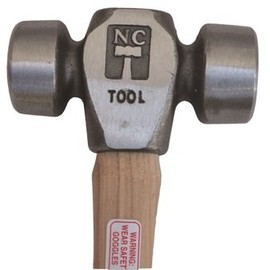 NC Tool Rounding Hammer, German Style, Silver, Beige, 1.5 Pounds