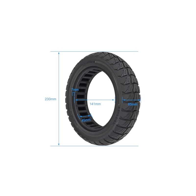 9.5x2.5-6.1 Electric Scooter Tire, Off-Road Replacement Wheels, Tubeless Rubber Tyre