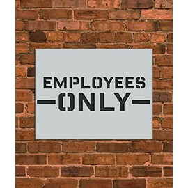 Employees Only Sign Stencil Template - Reusable Stencil - INNOVO Stencils (12" x 24")