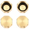 Sanpaint 4 Pack Garden Hose End Caps with Washers, Brass