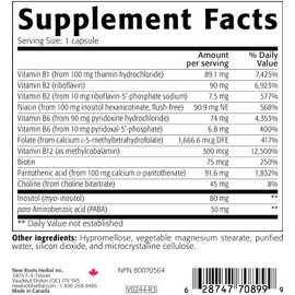 NEW ROOTS HERBAL New Roots Herbal - Ultra B Complex 100mg - 180 Capsules - B-Complex Vitamin for Men and Women - Vitamin B Complex Capsules - B Complex Vitamin Supplement - B Vitamins Complex for Men and Women