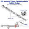 [Patent]CKE 20 Pack 1/8" Swageless Cable Railing Kit, Swageless Stud