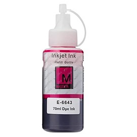 Go Inks 1 Magenta Ink Bottle to Replace T6643 Compatible/Non-OEM for EcoTank Printers