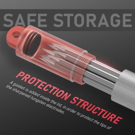 YESWELDER TIG Tungsten Electrode Red Storage Tube for WT20 Welding Tungsten Rod