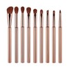 Eye Makeup Brush Set 9Pcs Eyeshadow Blending Make Up Brushes Metal Handle