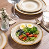 LERATIO Ceramic Dinnerware Sets for 6,Handcraft Embossed Stoneware Plates and