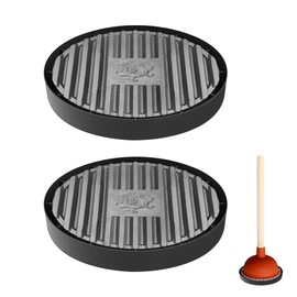 2 Pcs Toilet Plunger Holder, Plunger Mat Air Drying Mat for Toilet Plunger, Plunger Tray, Plunger Holder Catches Drips, Toilet Plunger Holder Only