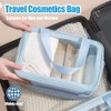 YIMIKE Travel Toiletry Bag, 2 in 1 Large Clear Makeup
