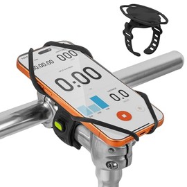 Bone Bike Tie 6 Pro, Soporte Celular para Bicicleta, Silicona Antigolpes y Antirayones con Correas Cruzadas Dobles, Compatible con iPhone y Smartphones de 4.7”–7.2” (Potencia)