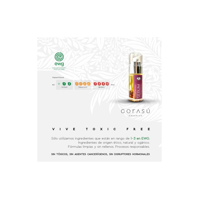 CORAS SRUM facial antiarrugas 40ml 100 NATURAL ORGNICO Con rosa