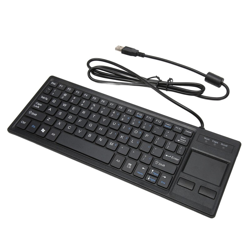 K 800 Keyboard with Touchpad Wired Ultra Thin Mini Compact