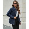 luvamia Jean Jackets For Women Fashion Denim Button Up Shirt