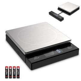 Brifit Digital Kitchen Scales, 10 kg/1G Scales with Extendable LCD Display, Food-Safe Stainless Steel Plate, 6 Units, Tare Function