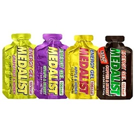 MEDALIST Medalist Energy Gel Trial 4-Piece Set of 4 Flavors (1 Apple, Grape x 1, Grapefruit x 1, Coffee x 1) (Includes Original Supplementary Meal Instructions) [sotoaso Original Set, Trail Running, Marathon, Bicycle, Triathlon, Action Meal, Supplement Meal]