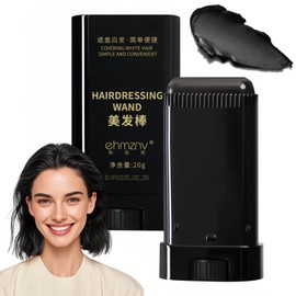 Hair Color Stick 2-in-1 Temporary Hair Dye Pen Disposable Gray Hair Color Touch-Up Stick,Hair Dye Comb Sweat-Proof Hair Color Pen for Roots Hairline Shading Pen Safe for Women Men (Black)