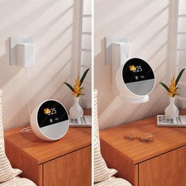 EWIGE Socket Mount for Spot Wall Mount, Stand for Google Speakers, Accessories Holder with Cable Arrangement, Space-saving Solution (White)