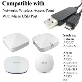Sinforcon FTDI USB to Micro USB Console Cable for Extreme AP305C Wireless Access Point,for Aruba AP203 AP303 AP505 AP515 A535 AP555,80CM