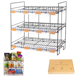 Candy Display Rack | Candy Organizer | Snack Organizer For Countertop | Display Snack Rack | Snack Shelf And Chip Rack For Stores | Snack Display For Counter | Snack Stand For Stores, Office, And More