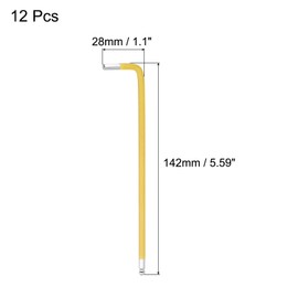 uxcell 12pcs 4mm Ball End Hex Key Wrench, Metric L Shaped Long Arm S2 Steel Repairing Tool for Bikes Furniture Repair