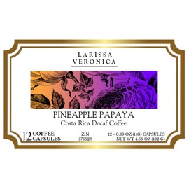 Pineapple Papaya Costa Rica Decaf Coffee (Single Serve K-Cup Pods) (Gourmet, Naturally Flavored, Whole Coffee Beans) (12 pods, ZIN: 576928) - 2 Pack