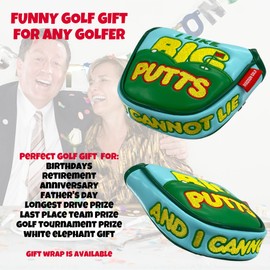 Funny Golf Club Covers for Putter, I Like BIG PUTTS and I Cannot Lie headcovers, Funny golf headcover for putters, Golf Gifts for Men, Dad, and Women, Great golf accessories for men (Mallet Putter)