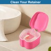 Denture Box with Removable Filter Basket, False Teeth Container for