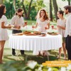 1 Pack White Spandex Round Tablecloths for 72in Tables, Stretchy