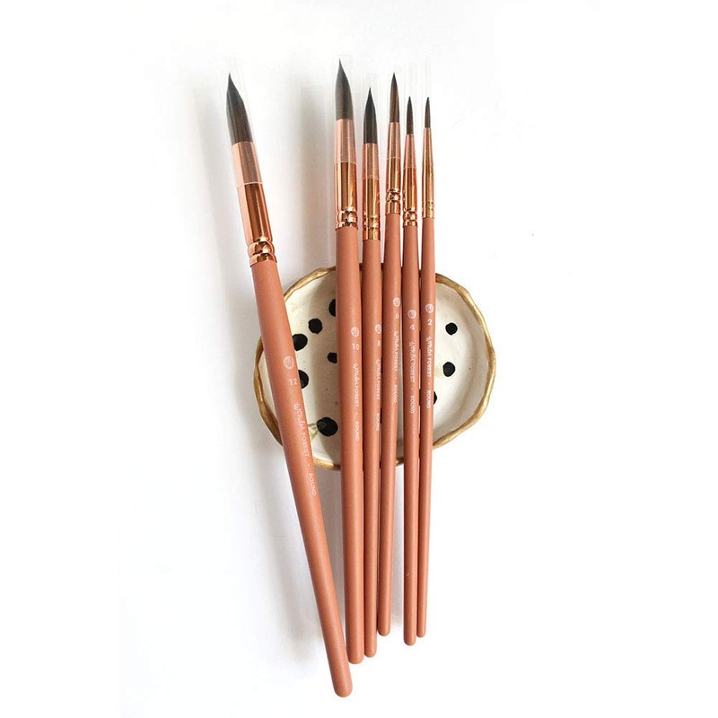 Wonder Forest Premium Synthetic Watercolour Brush Set, Set of 6