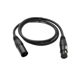 System-S Audio XLR Cable 100 cm 5-Pin Female to Male Adapter in Black