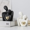 Aswalling Mini Couple Statue Abstract Sculpture Home Decor Knick Knacks