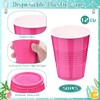 Kochorie 50 Pack Hot Pink Disposable Plastic Cups 12 Ounce