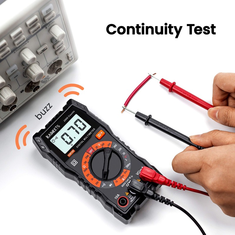 KAIWEETS Digital Multimeter with Case, DC AC Voltmeter, Ohm Volt