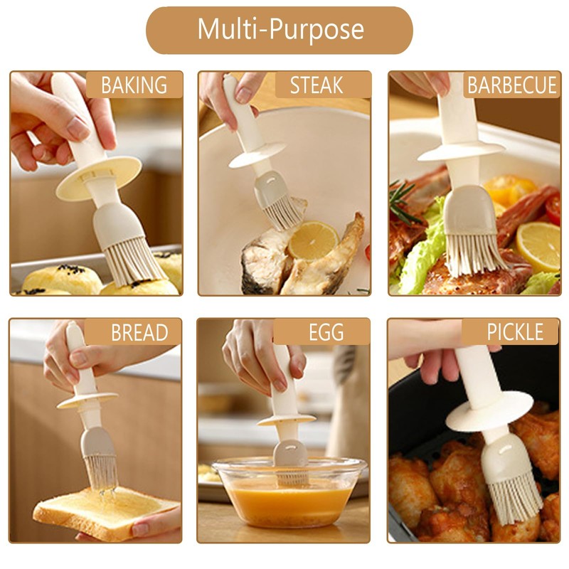 Sauce and Oil Bottle with Silicone Brush for Cooking BBQ