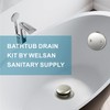 Welsan Bathtub Drain Tip Toe Tub Conversion Kit, Replacement Bath