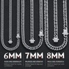 Jewlpire Silver Chain for Men, Mens Chain, 6MM Silver Cuban