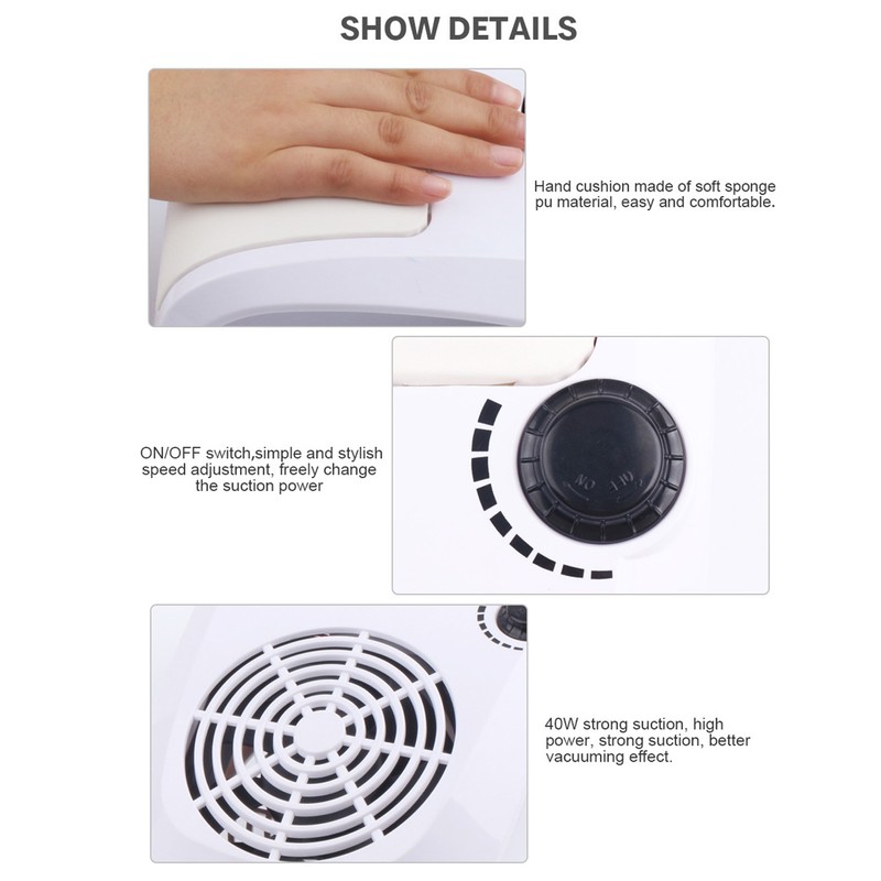 40W Professional High Power Nail Art Vacuum Cleaner Nail Dust