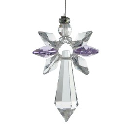 Crystals lucky crystal angel, Crystal, Amethyst-hell, 19,4 x 3,5 x 1 cm