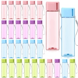 Mifoci 30 Pcs Water Bottle Bulk 17 oz Plastic Sports Water Bottles for Kids Adults Reusable Leak Proof Portable Drink Container Large for School Classroom Travel Camping Fitness Office(Multicolor)