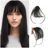 Hair Clip in Bangs Wispy Human Hair Bangs Hairpieces for