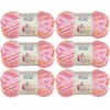 Bernat Baby Blanket Yarn-6/Pk-Peachy, 6/Pk, Peachy 6 Pack