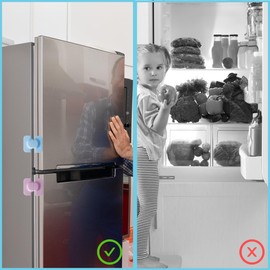 3Pcs Fridge Lock - Refrigerator Lock for Kids Fridge Child Latch to Keep Door Seal Closed