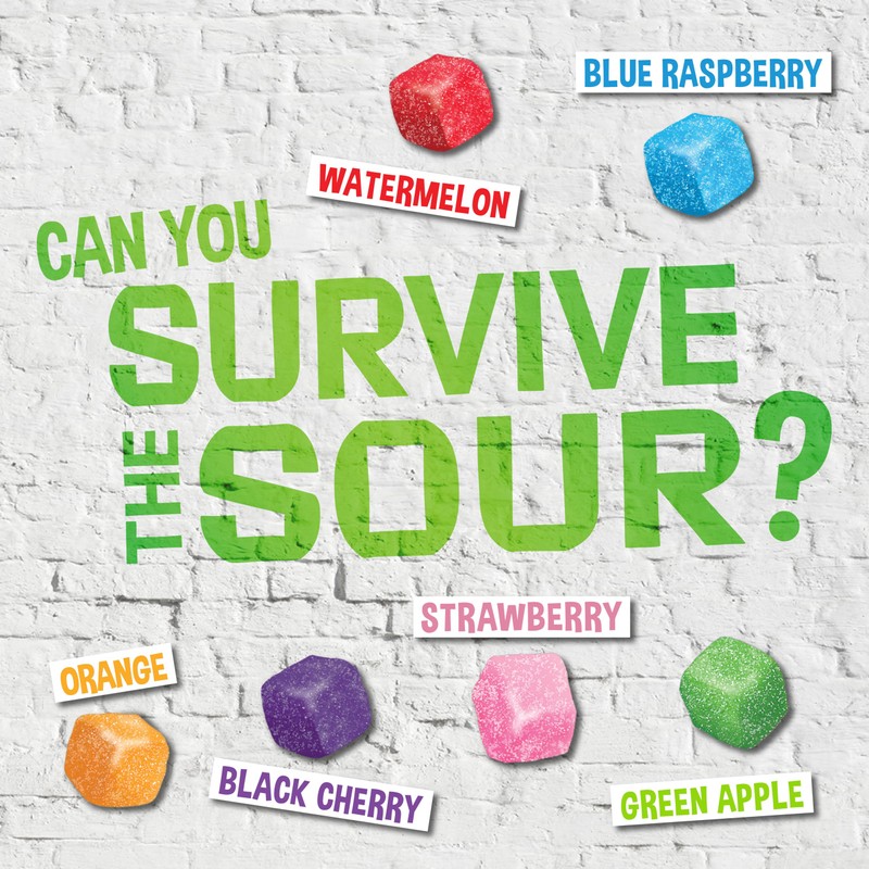 WARHEADS Cubes - Sour Sweet & Fruity Chewy Candy -