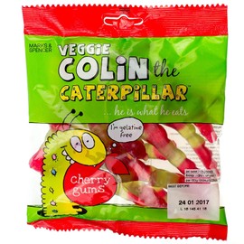 Marks & Spencer Veggie Colin The Caterpillar Cherry Gums (170g Bag)