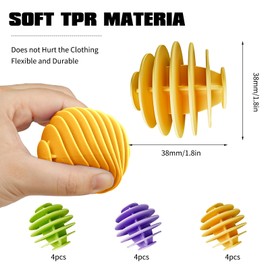 Pack of 12 Wash Balls for Down Jackets, Laundry Ball, Washing Machine, Reduces Knotting of Clothes, Washing Ball, Portable Laundry Ball for Tumble Dryers, Soft Rubber Laundry Balls