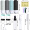 GLAMFIELDS Travel Bottles for Toiletries,TSA Approved 3.3oz Size LeakProof Silicone