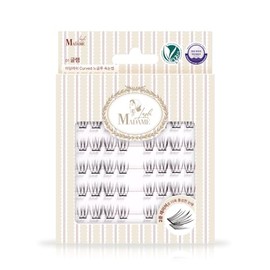 Madame Lash Nogue Vegan Cluster False Eyelashes for Partially Light Comfortable Natural Eyes Korean Cosmetics (Black, GLAM)