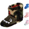 Totes Kid's Boot Slippers, Dinosaur 11-12