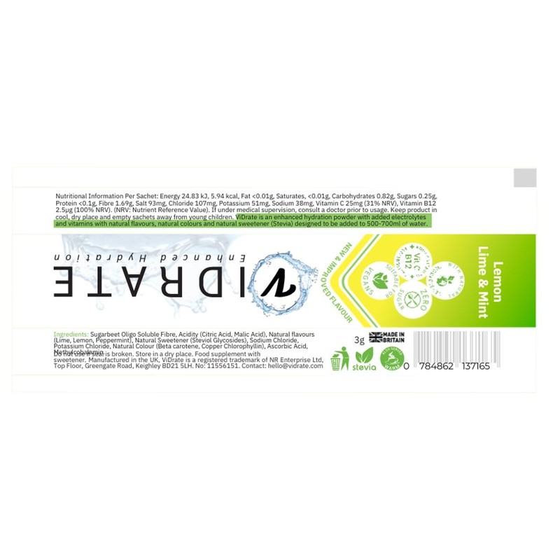 Electrolytes Powder - Hydration Sachets Packed with Vitamins - Zero